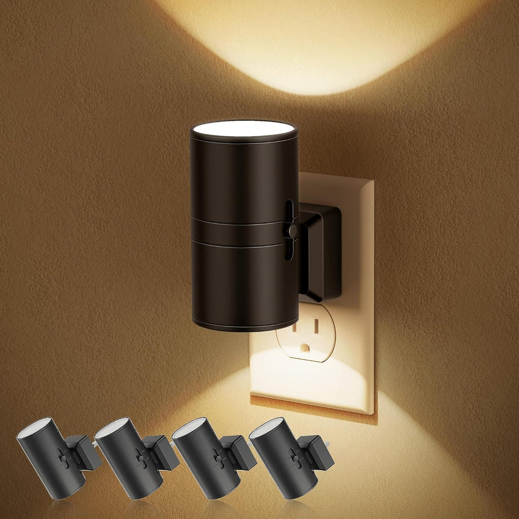 Night Lights Plug into Wall, Dimmable Night Light Plug in, Modern Night Lights with Dusk to Dawn Light Sensor, Soft White 3000K, 0-100LM…