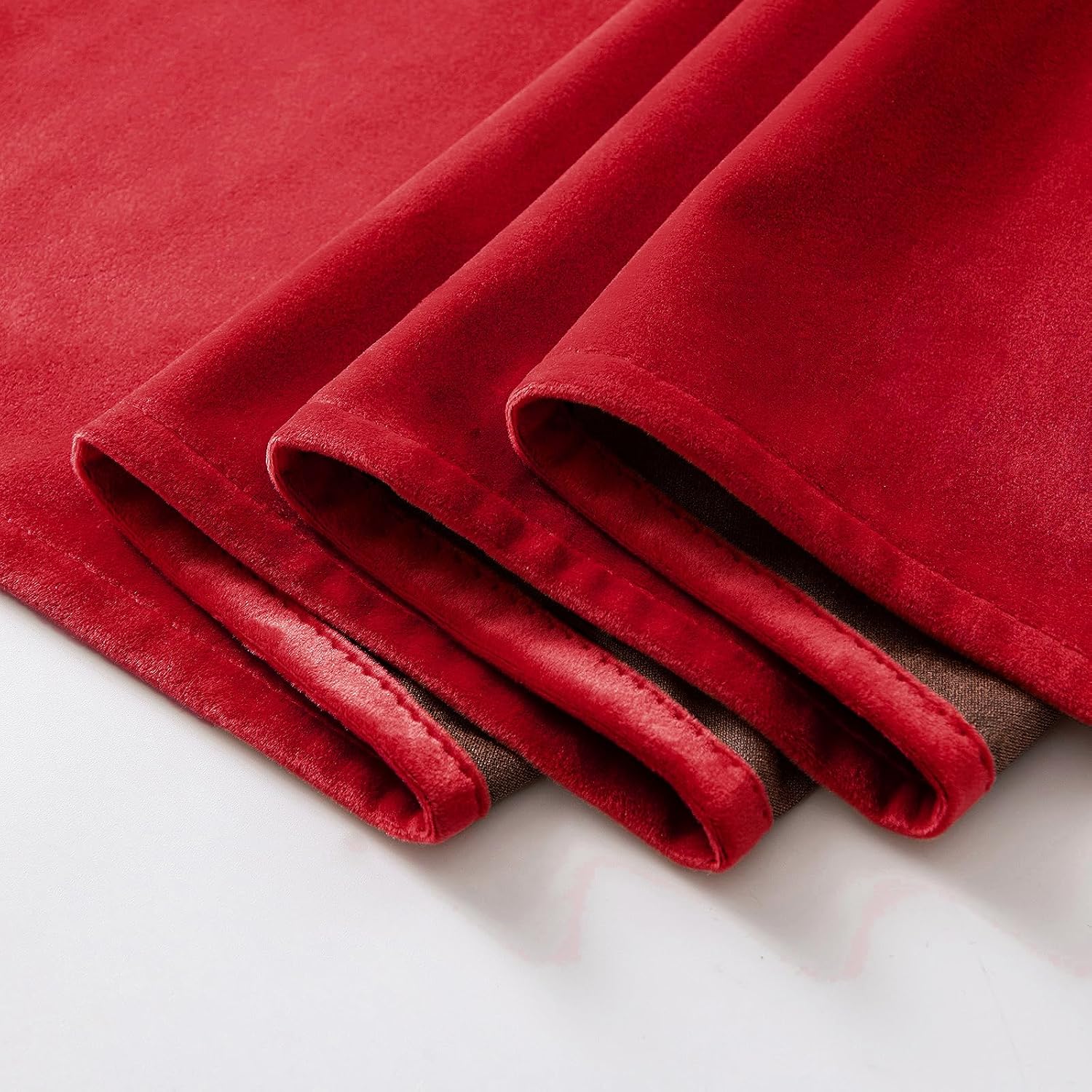 MIULEE Christmas Red Velvet Curtains Elegant Grommet Curtains Thermal Insulated Soundproof Room Darkening Curtains/Drapes for Classical…