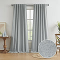 Keqiaosuocai Thermal Insulated 100% Blackout Curtains 126 Inch Long for Living Room Full Black Out Darkening Curtain for Large Tall Window…
