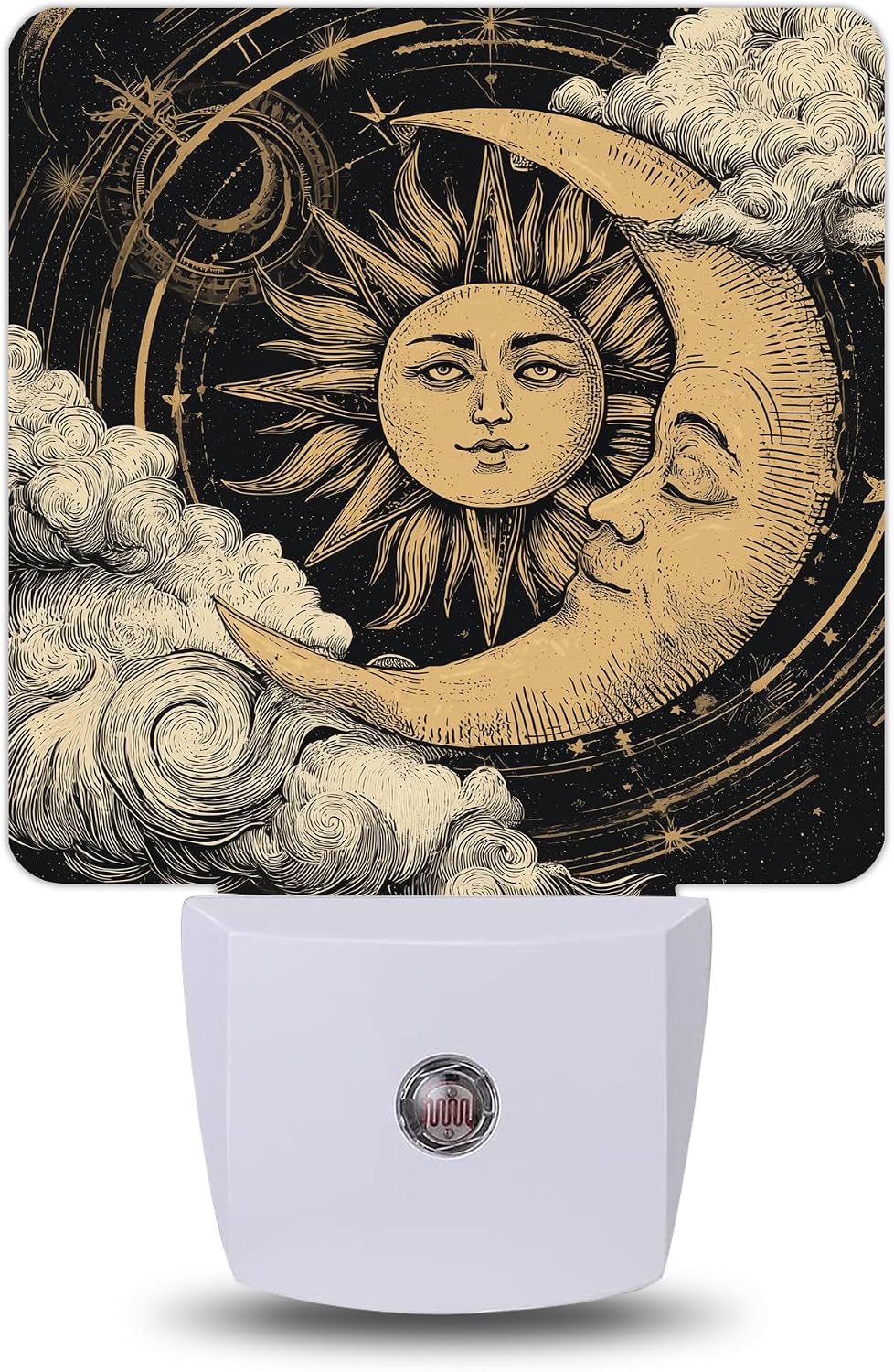 Celestial Sun Moon Night Light, Night Lights Plug into Wall with Dusk to Dawn Sensor for Bedroom Bathroom Hallway Kitchen, Decorative…