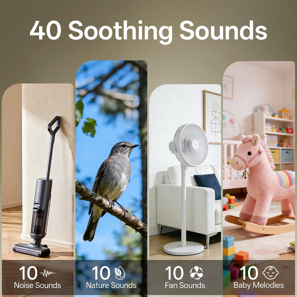 Hotmoon Sound Machine for Sleep, Cocoon 2 White Noise Sound Machine with 40 Relaxing Sounds, Dual-Speaker & Timer, 8 Night Light, Pink…