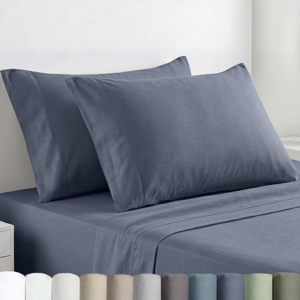 CaliforniaDesignDen California Design Den 100% Egyptian Cotton Pillow Cases Standard/Queen Set of 2 - Crisp Percale Feel, Soft & Breathable…