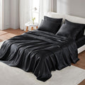Madisonpark Madison Park Essentials Satin Sheet Set Luxury and Silky with Natural Sheen, Elastic 14" Pocket fits up to 16" Mattress, All Ar…