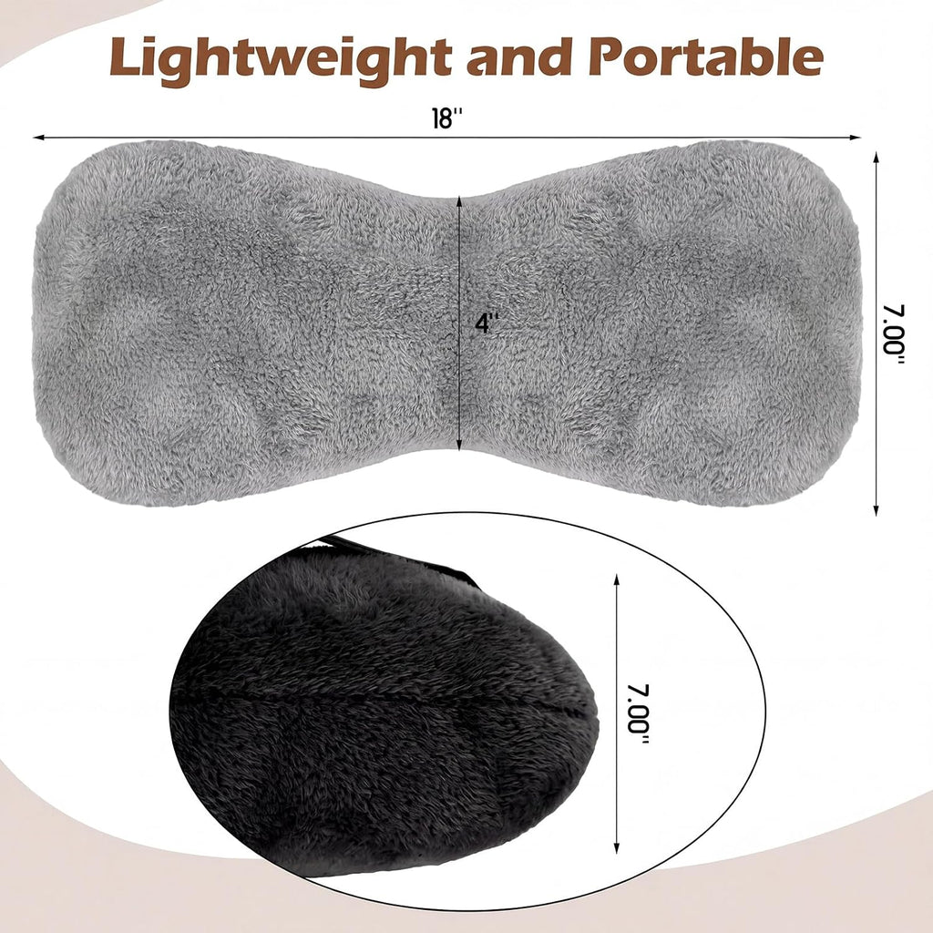 Colingmill 2 Pcs Neck Pillow for Recliner Headrest Pillow Bone Shaped Chair Plush with Adjustable Strap Neck Support and Curve Head Cushion…