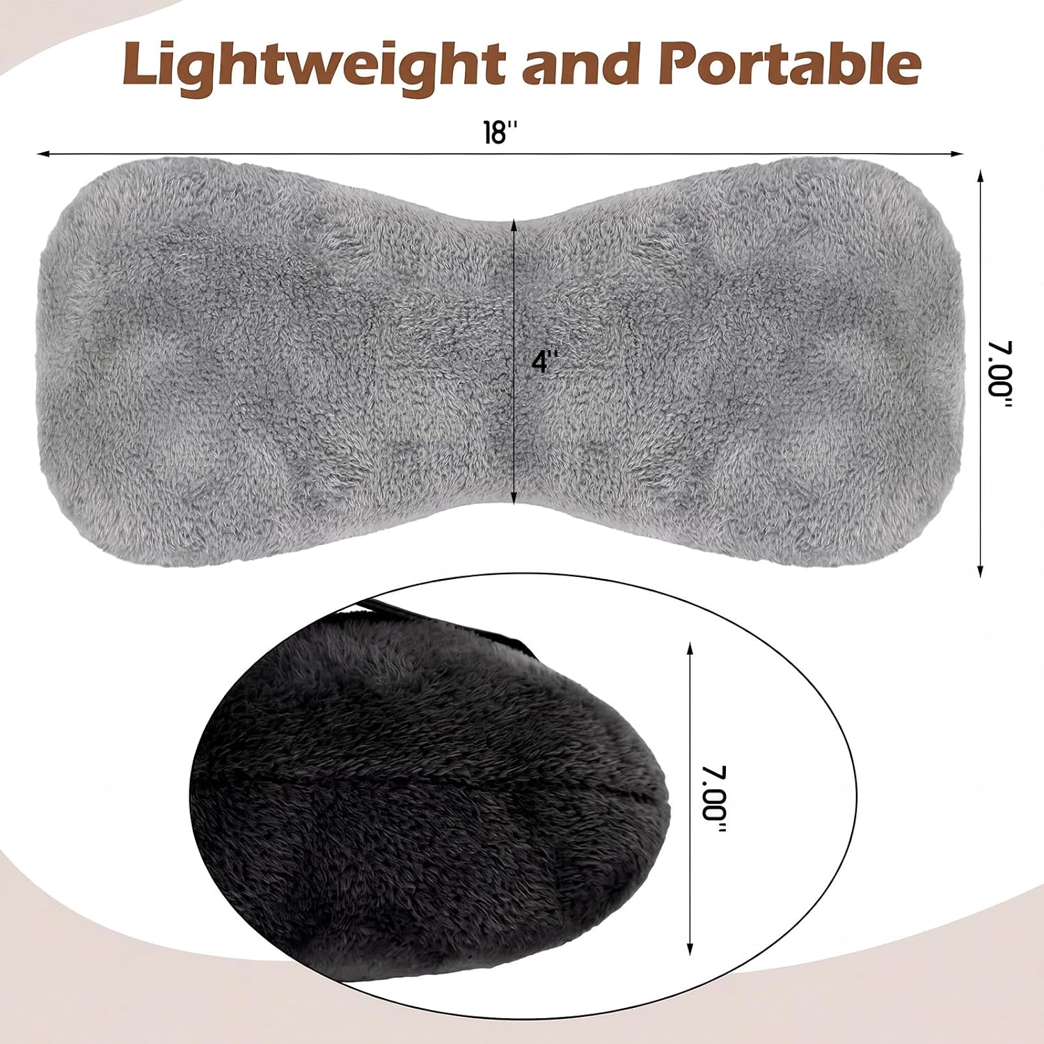 Colingmill 2 Pcs Neck Pillow for Recliner Headrest Pillow Bone Shaped Chair Plush with Adjustable Strap Neck Support and Curve Head Cushion…