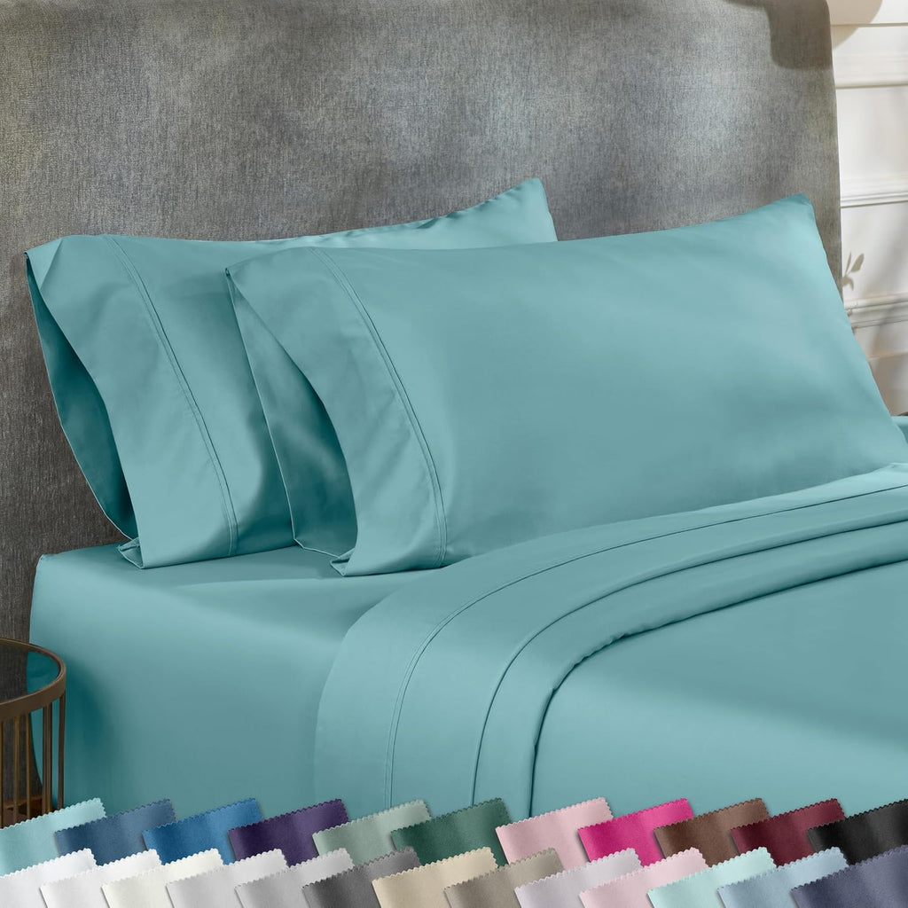 CaliforniaDesignDen California Design Den Standard Queen Size Pillowcase Set - 400 Thread Count, 100% Cotton Sateen, Set of 2 Pillow Covers…