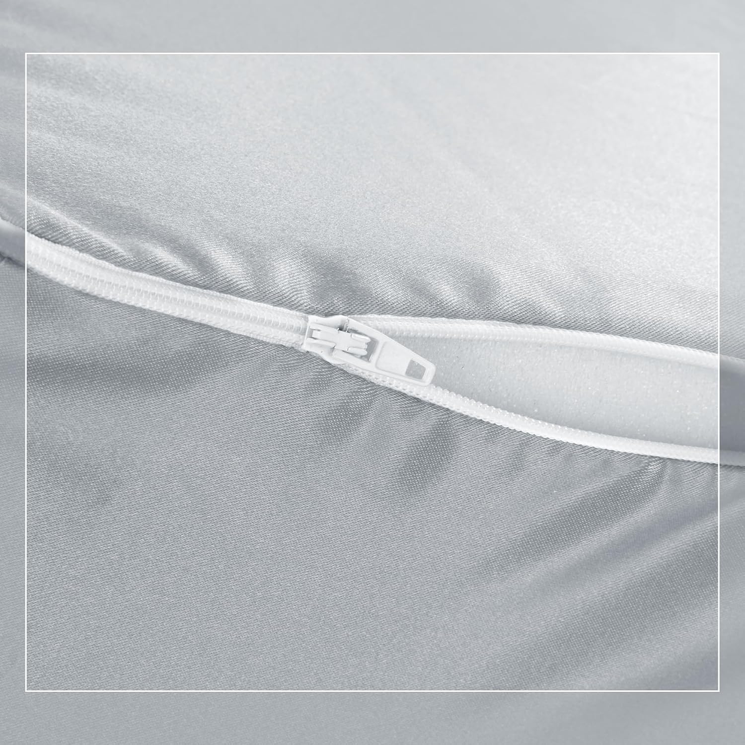 HOMBYS Satin Bed Wedge Pillow Cover Silky & Smooth Wedge Pillowcase 1 Pack 24x24x12, Soft & Breathable, Removable & Machine…