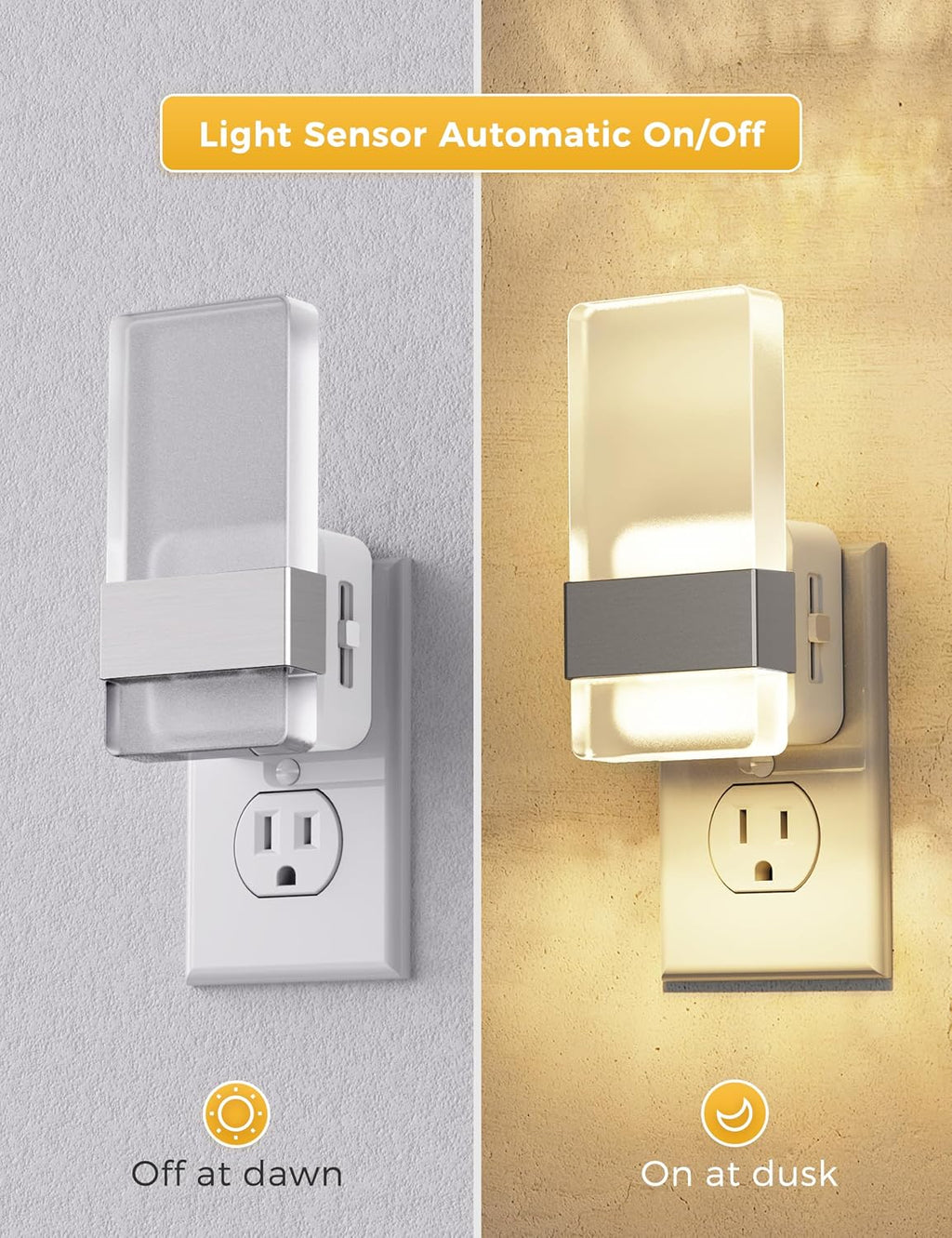 L LOHAS LED Night Light, Night Lights Plug Into Wall [2 Pack], Dusk-to-Dawn Sensor Decorative Night Light, 0-100LM Dimmable Nightlight…
