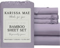 KARISSA MAE Pure Viscose from Bamboo Split King Size Sheet Set | 100% FSC Certified | Luxuriously Soft | Cooling | 18" Deep Pocket…