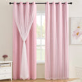 Addsomecolortolife XiDi Pink Curtains for Bedroom, Girls Room Blackout Curtains, Kids Room Darkening Curtains, Light Pink Decor, 1 Panel Li…