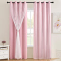 Addsomecolortolife XiDi Pink Curtains for Bedroom, Girls Room Blackout Curtains, Kids Room Darkening Curtains, Light Pink Decor, 1 Panel Li…