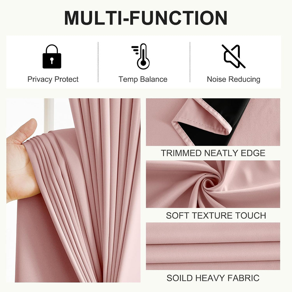 NICETOWN 100% Blackout Nursery Curtains 63 Inch Length for Kids Baby, Privacy Thermal Insulated Grommet Window Drapes for Play Room…
