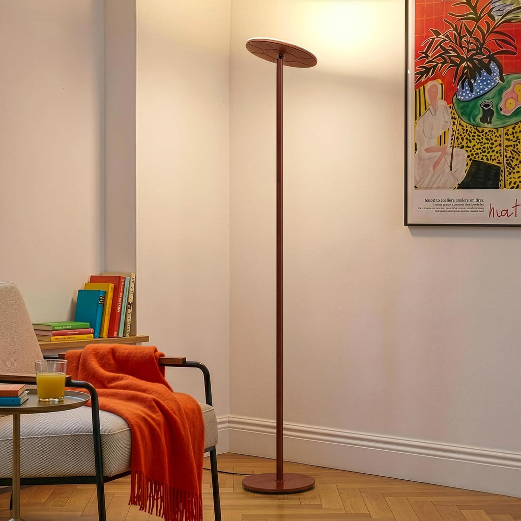 Brightech Sky LED Floor lamp, Torchiere Super Bright Floor Lamp for Living Room Decor & Office - Dimmable, Tall Standing Lamp with Warm…