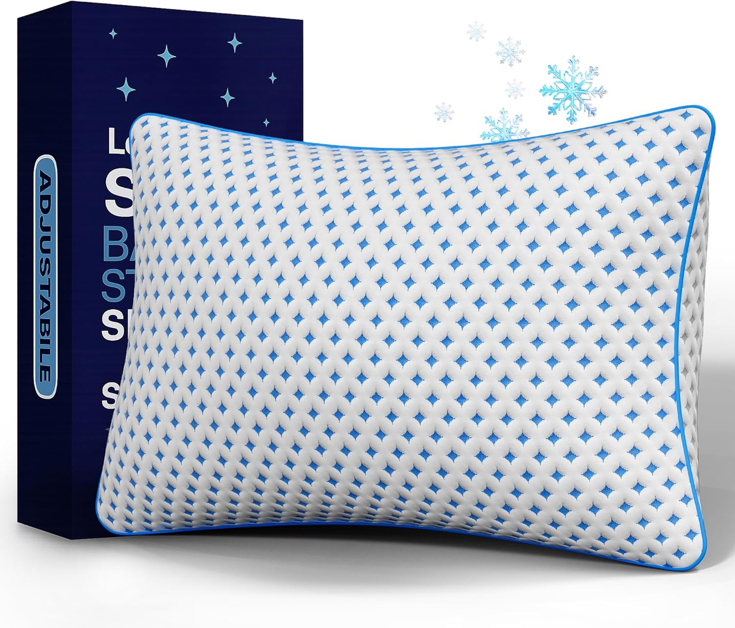 Memory Foam Pillow – Adjustable Loft Cooling Pillow King Size 1 Pack for Sleeping, Firm, Supportive, and Breathable Design for Hot, Side…