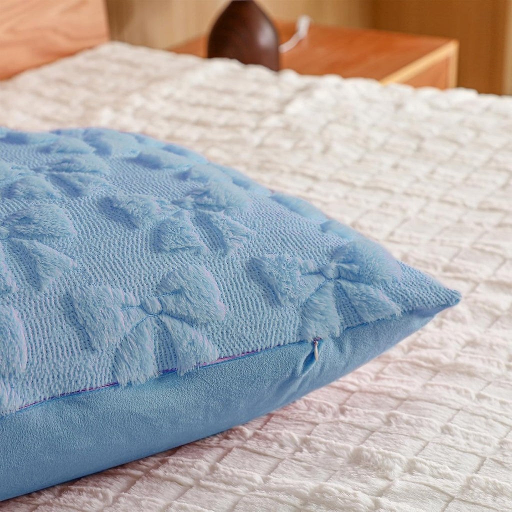 SmoothNovelty Blue Bow Body Pillow Cover 20 x 54 Inches Coquette Long Body Pillowcase with Zipper Closure Coquette Room Decor Cute Faux…