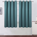 Lemomo Sea Teal Thermal Blackout Curtains/52 x 72 Inch/Set of 2 Panels Room Darkening Curtains 72 Inch silver