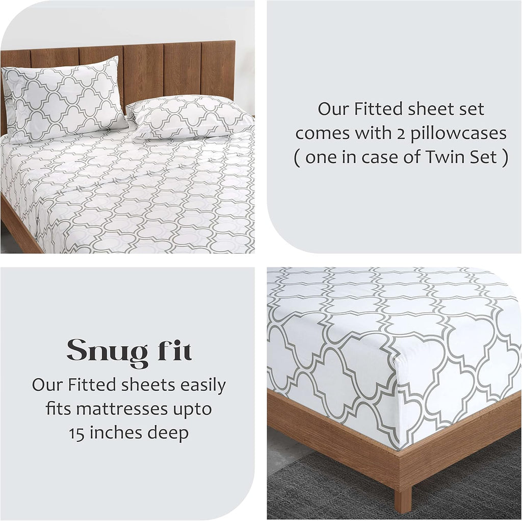 LANE LINEN Twin XL Fitted Sheet, 100% Organic Cotton 2-Piece Set (1 Fitted Sheet,1 Pillowcase), Percale Weave, Bottom Sheet, Soft…