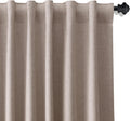 Guken Taupe Linen 100% Blackout Curtains for Bedroom 102 Inch Length 2 Panels Set Elegant Light Blocking Black Out Thermal Insulated Soundp…