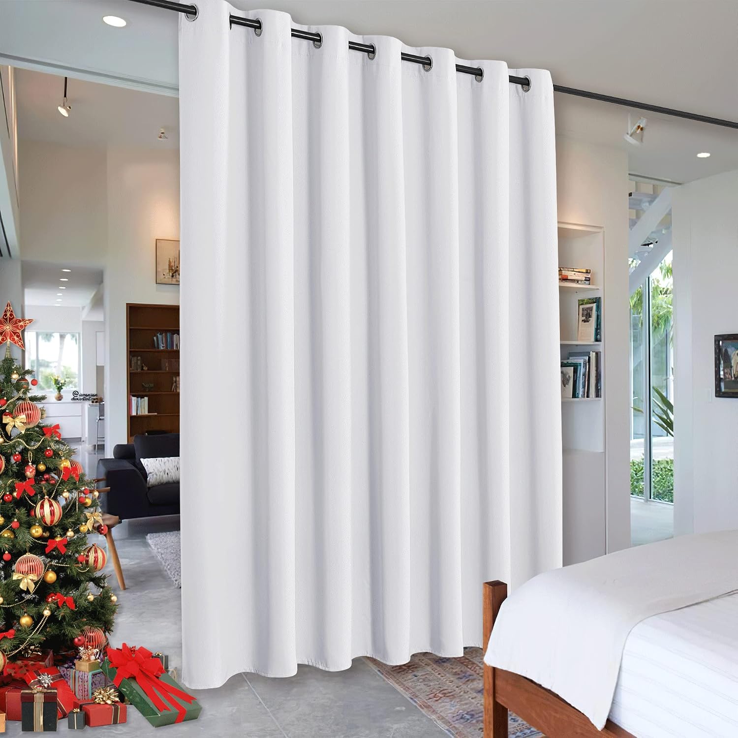 Rybhome RYB HOME Room Divider Curtain Privacy Room Darkening Energy Efficiency Partition for Bedroom Living Room Shared Office Patio Slidin…