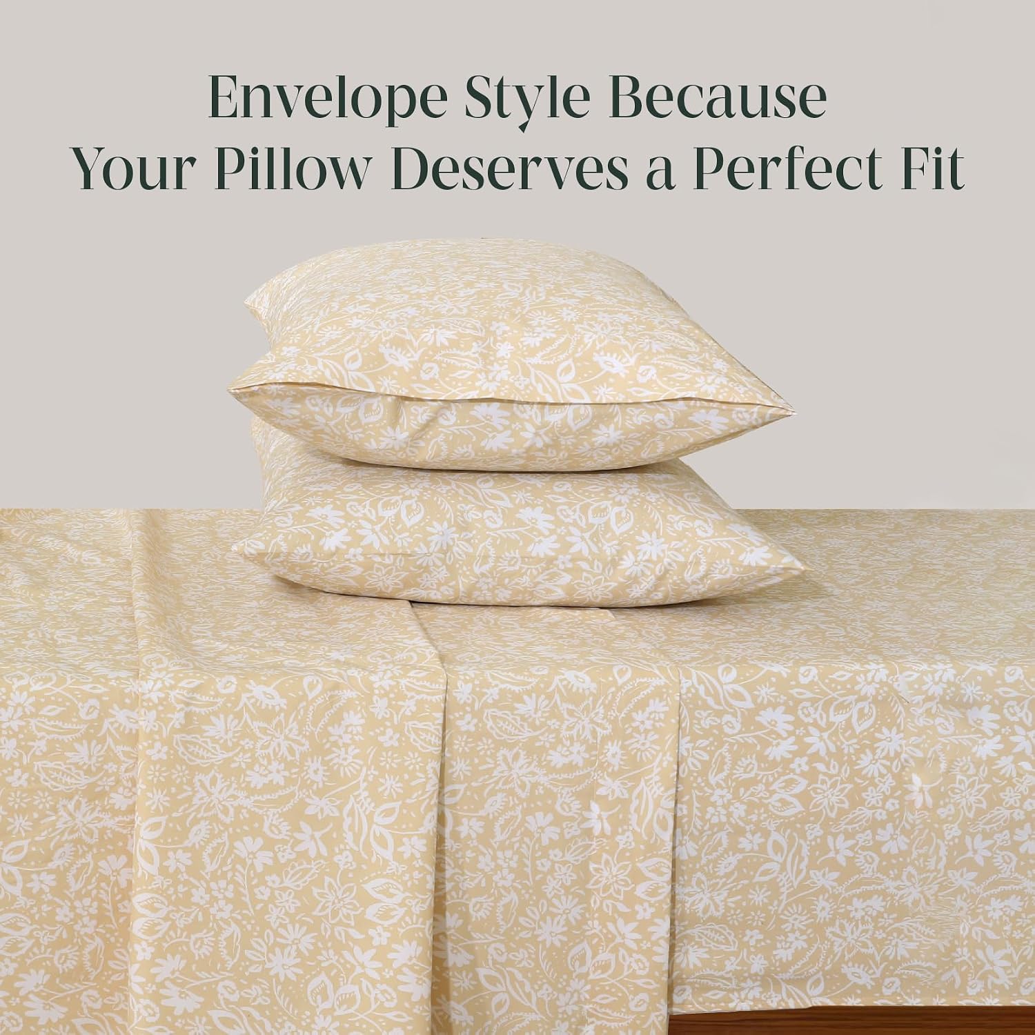 FEATHER & STITCH NEW YORK 100% Cotton 2 Piece King Pillow Cases, 300TC Ultra-Soft Pillowcases with Envelope Closure, Wrinkle- Fade- Stain…