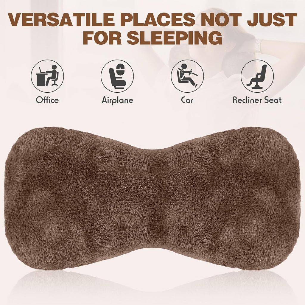 Colingmill 1 Pc Neck Pillow for Recliner Headrest Pillow Bone Shaped Chair Plush with Adjustable Strap Neck Support and Curve Head Cushion…