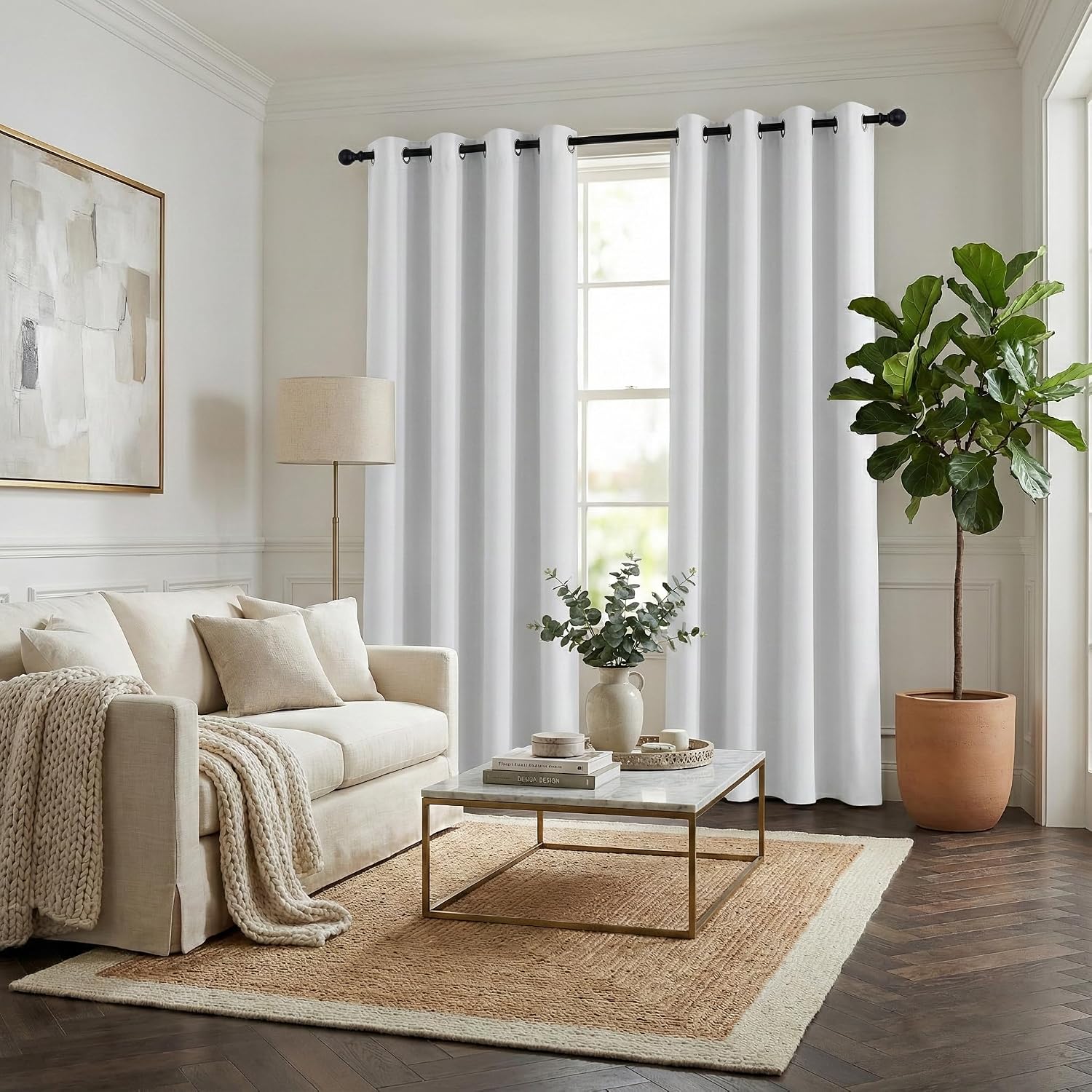 NICETOWN 100% Blackout Curtains 84 inch Long for Bedroom, Total Blackout Thermal Insulated Grommet Long Window Curtains 2 Panels Set, 2…