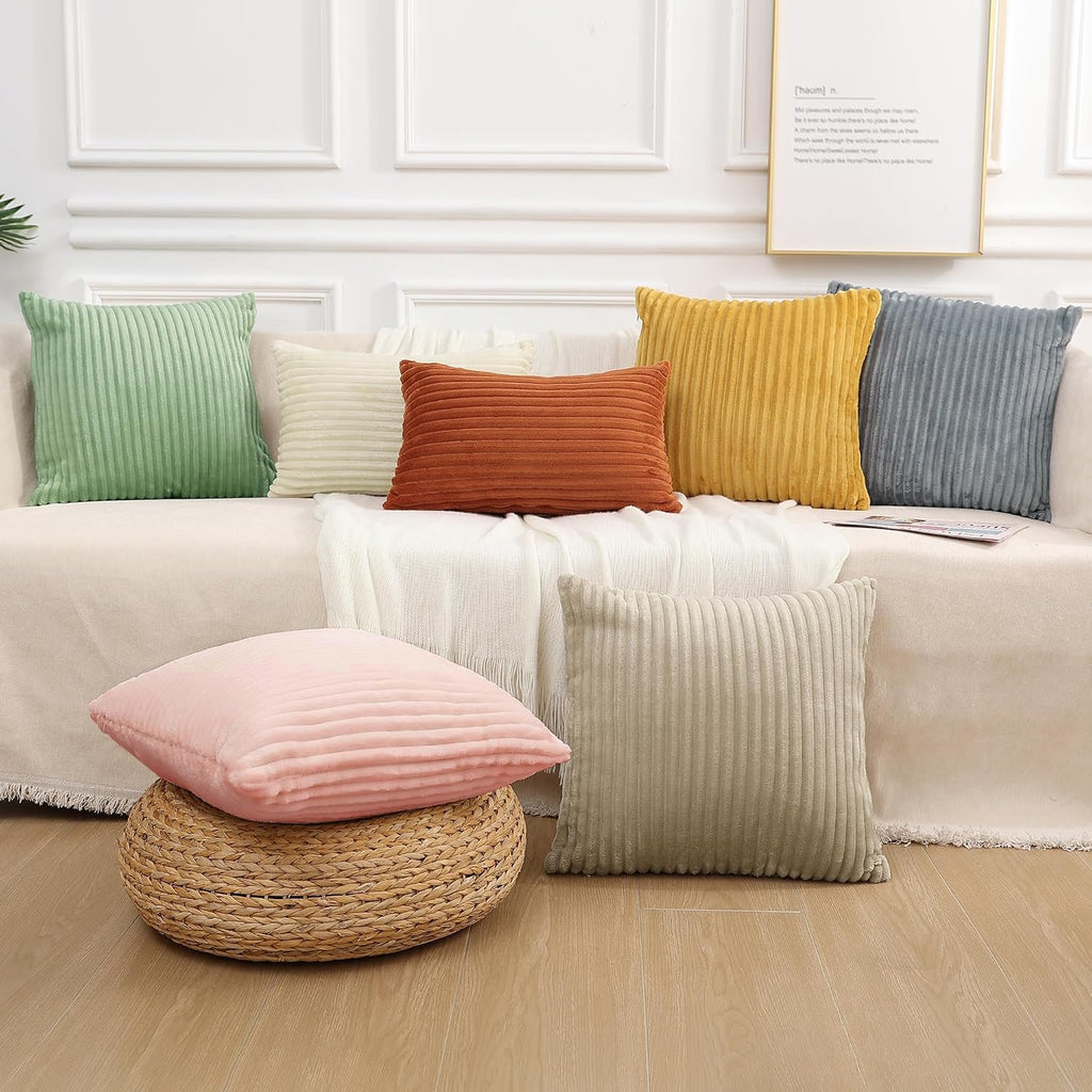 SimmoreHomeDecor Simmore Decorative Summer Throw Pillow Covers 16x16 Set of 2, Soft Plush Flannel Double-Sided Fluffy Lumbar Pillow Covers…
