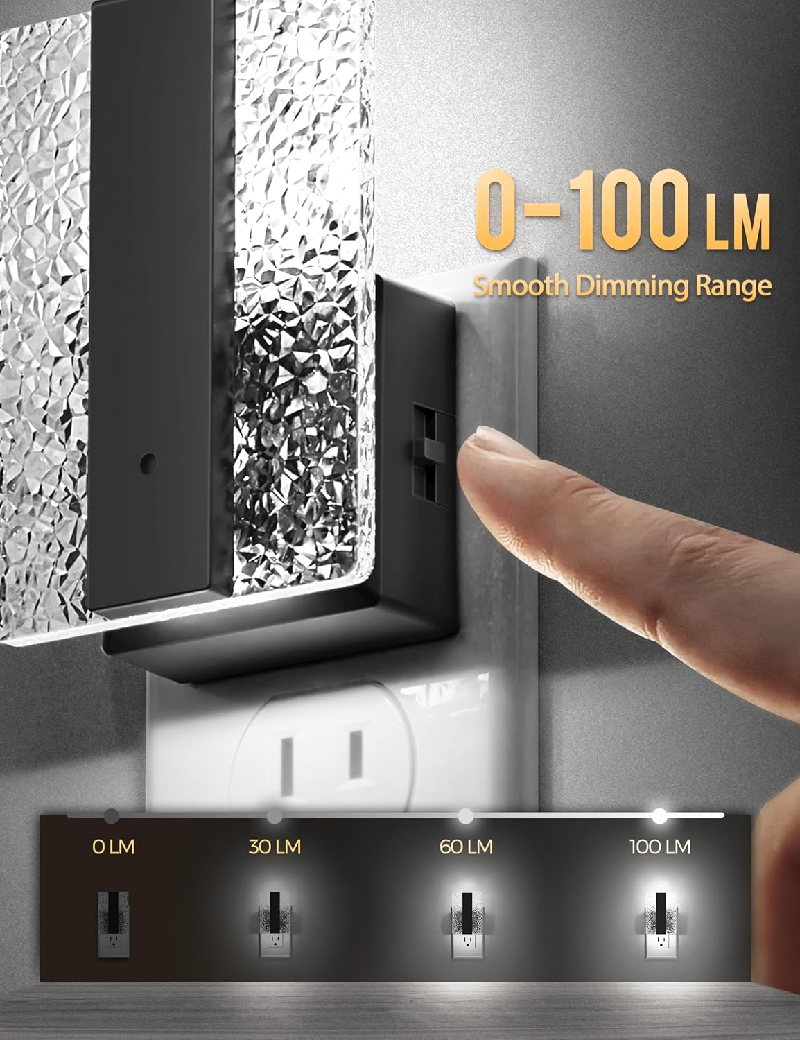 DORESshop LED Night Lights Plug Into Wall, Decorative Night Light with Dusk-to-Dawn Sensor, Dimmable Nightlights, Adjustable Brightness Nig…