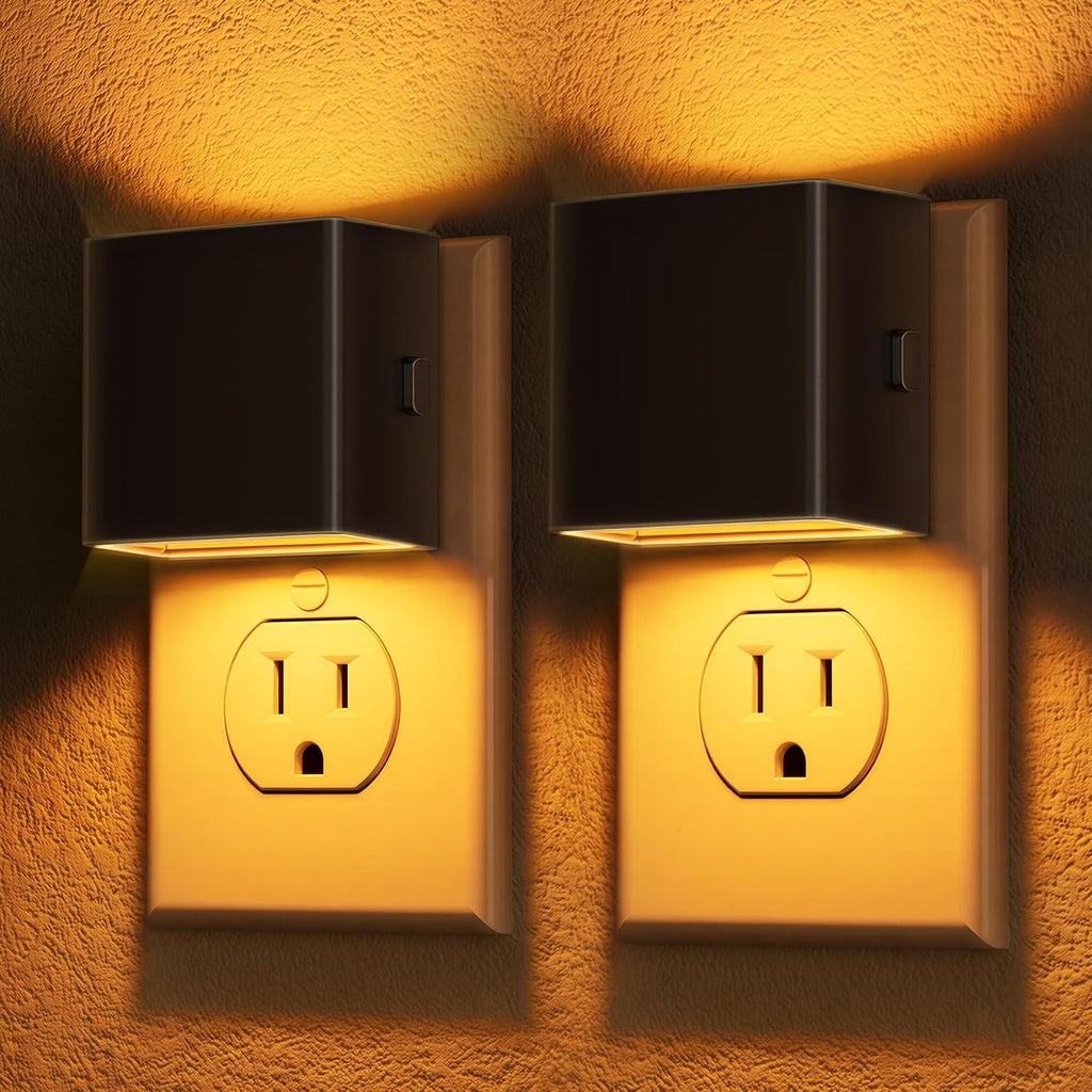 DORESshop LED Night Lights Plug into Wall [2 Pack], Plug in Nightlight, 3 Level Brightness Adjustable Night Light, Dusk to Dawn Sensor…