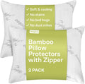 Cloud-Like Pillow Protectors with Zipper Standard Size - Breathable Cooling Pillow Covers for Hot Sleeprers - 100% Resistant to Stains…