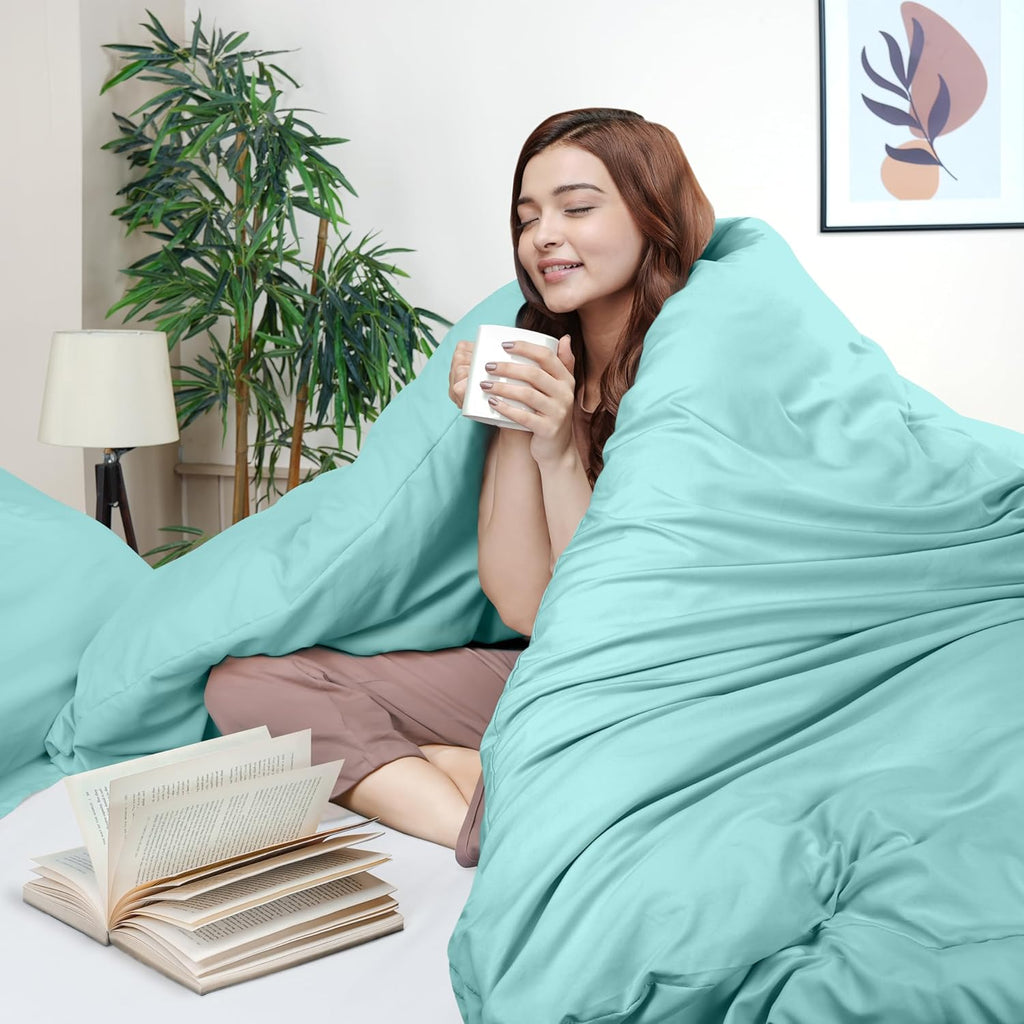 Utopia Bedding Duvet Cover Queen Size - 3 Piece with Zipper Closure - 1 Comforter Cover 90X90 Inches & 2 Pillow Shams 20X26 Inches (Spa…