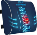SweetSlubr Lumbar Support Pillow for Office Chair, Car Seats and Home Desks, Ergonomic Back Support with Double Adjustable Straps…