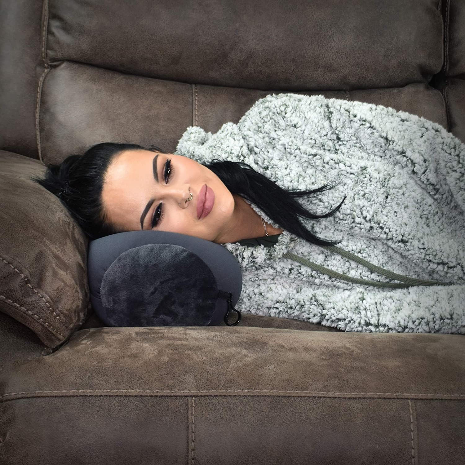Wolf Essentials Microbead Bolster Tube Travel Pillow - Compact Neck Roll Pillow for Airplane, Car, or Home - Soft Lumbar Support Pillow…