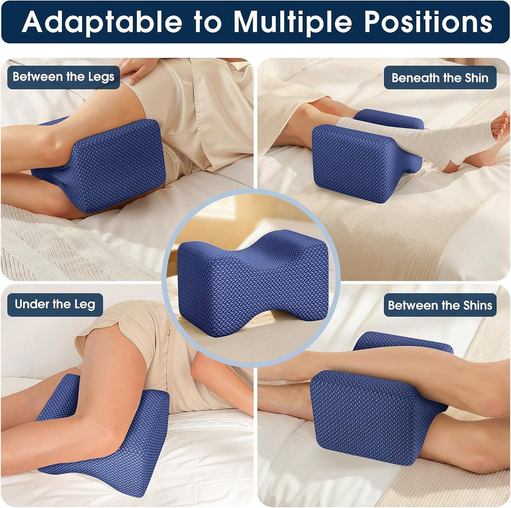 BlissTrends Memory Foam Knee Pillow, Knee Pillow for Side Sleepers, Leg Pillows for Sleeping Blood Circulation, Elevation Pillow for…