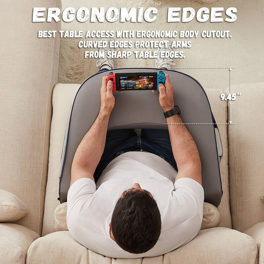 cooloo8 Reading Pillow with Armrests – Extra Large Memory Foam Gaming Pillow for Adult, Lap Desk for Laptop, Arm Rest for Working…