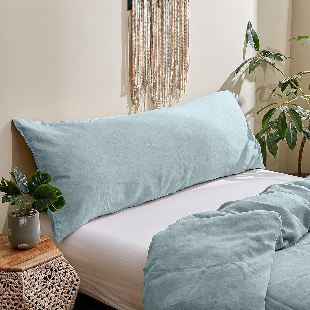 Simple&Opulence Body Pillow Cover 20" x 54",100% Pure Linen, Ultra Soft and Breathable, Body Pillowcase with Envelope Closur…