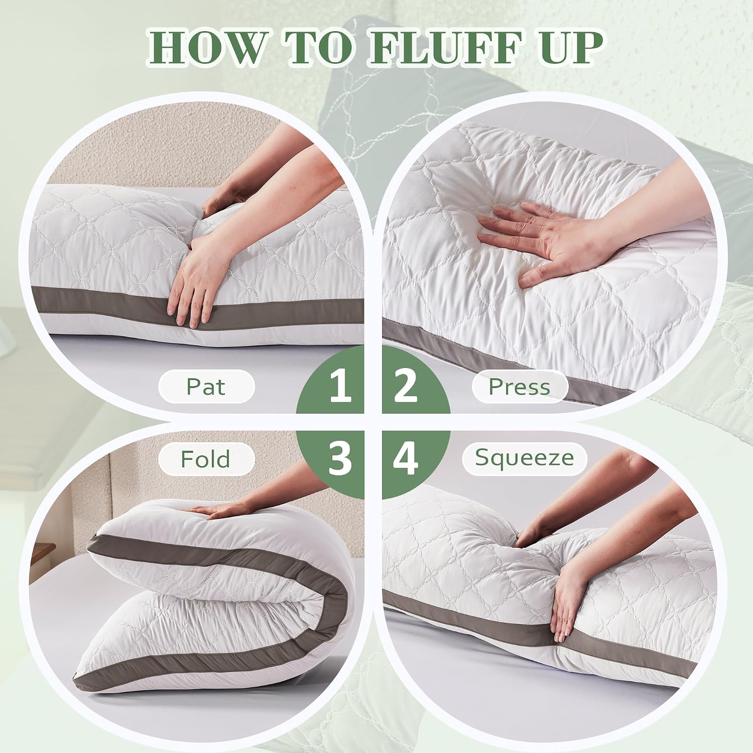 Decroom Memory Foam Body Pillow for Adults, Ultra-Soft Full Body Pillow with Diamond Quilted Cover, Support for Side Sleepers - Machine Was…