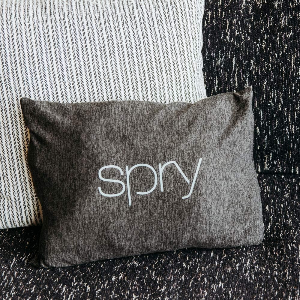 Spry Recovery Pillow Supportive Contouring Pillow with Adaptive Flo-Form Technology Great for Neck and Back Pain (Charcoal)