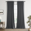 Guken 100% Blackout Curtains 102 Inch Length 2 Panels Set for Living Room Bedroom Back Tab Thermal Insulated Black Out Linen Drapes Room Da…