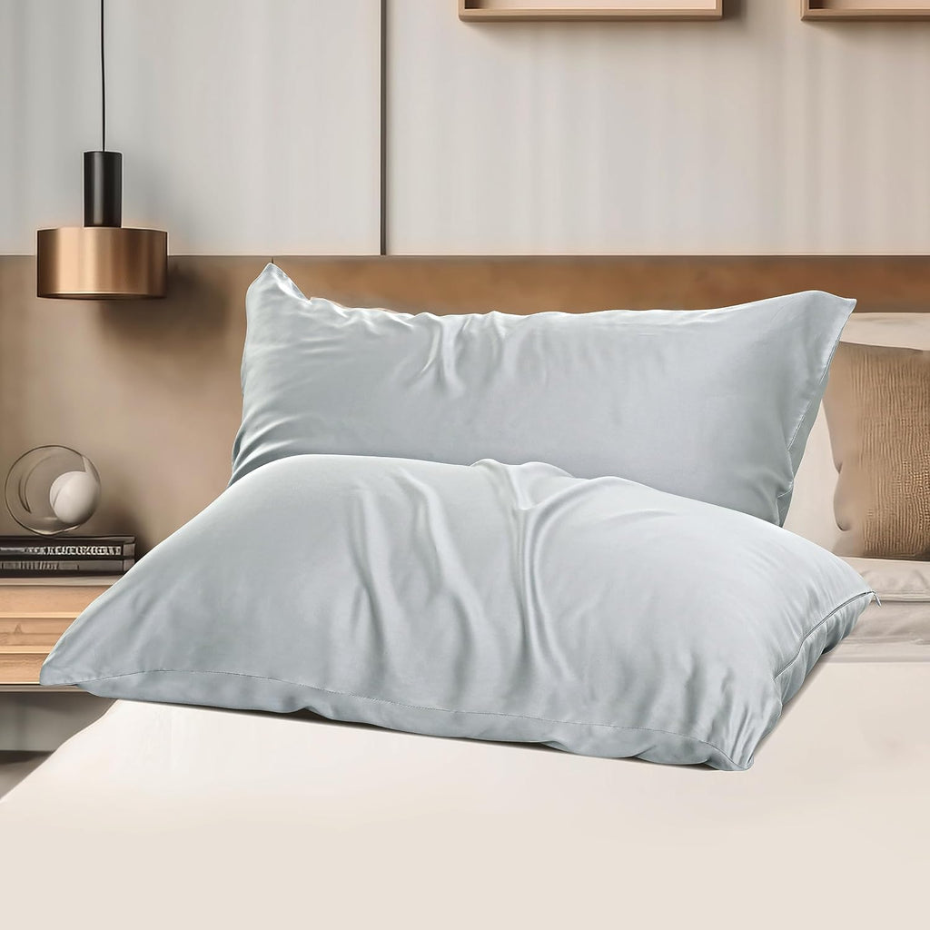 ShunjieHome Bamboo Viscose Pillow Protectors King Size Set of 2, 400 Thread Count Cooling Zippered Pillowcases for Hot Sleepers & Night Swe…