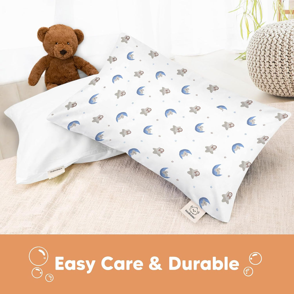 KeaBabies Toddler Pillowcase 13"x18" - Organic Cotton Toddler Pillowcase for Kids, Boys, Girls, Soft & Durable Cotton Cover for Miniature…