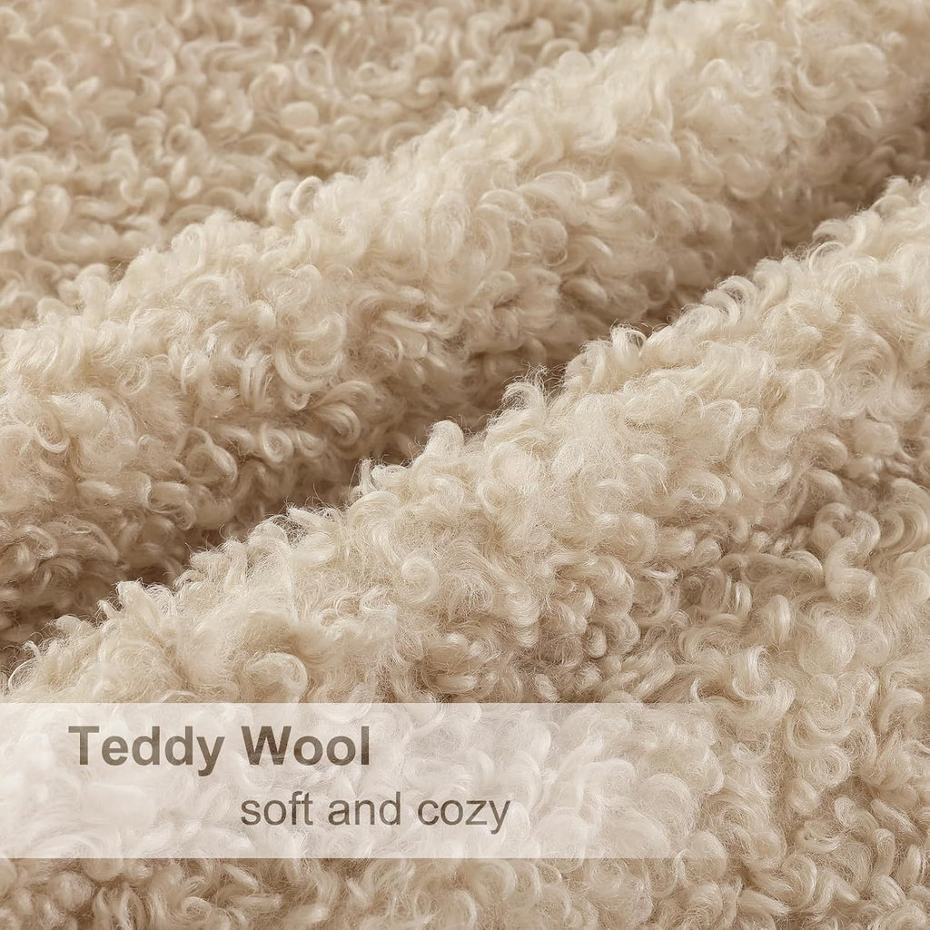 decorUhome Pack of 2 Throw Pillow Covers 20x20 Inch, Faux Fur Decorative Sherpa Pillow Covers Fuzzy Accent Soft Sheepskin Fleece Pillow Cas…