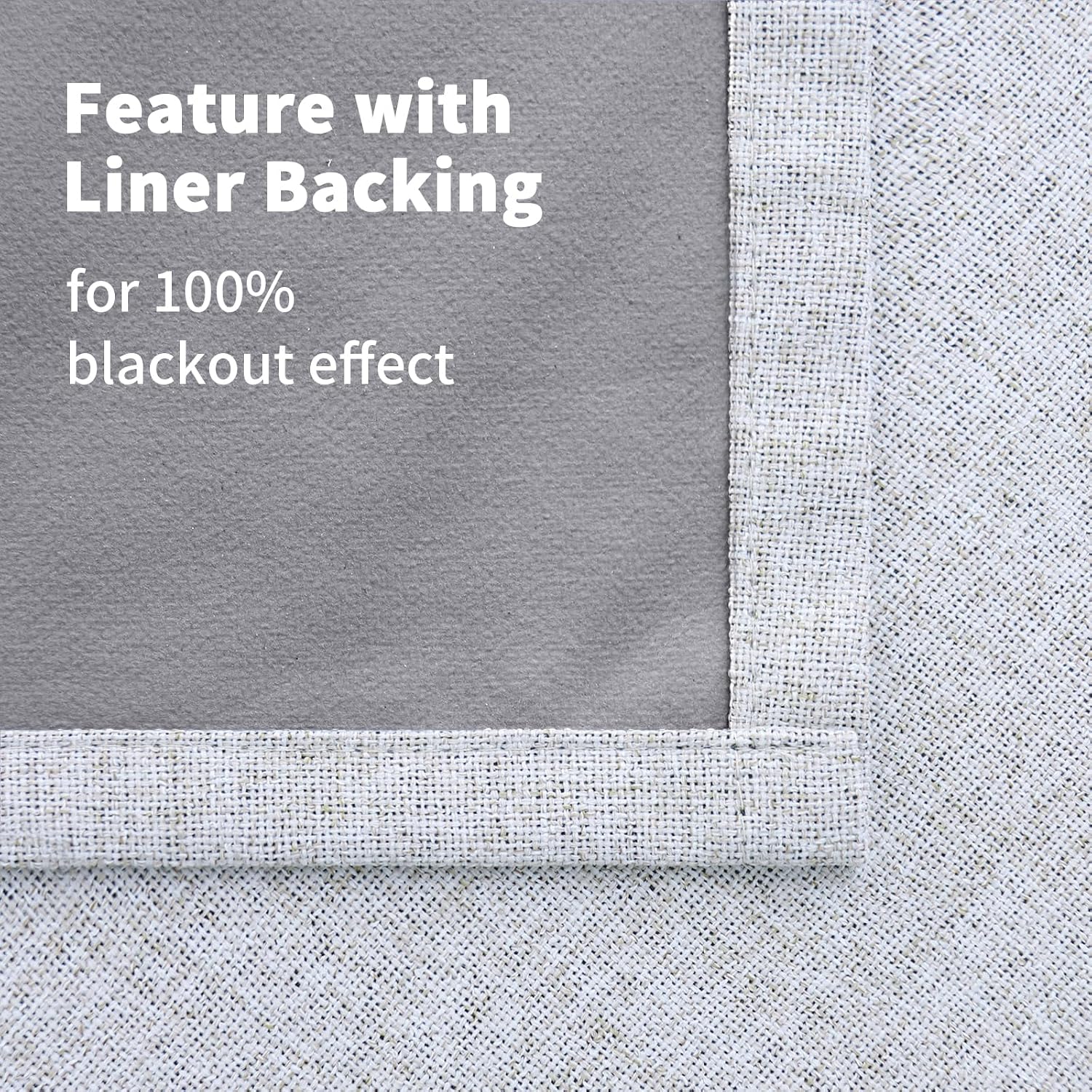 YoungsTex Linen Textured Blackout Curtains for Bedroom, Full Room Darkening Linen Window Curtain Drapes with Thermal Insulated Liner for Fa…