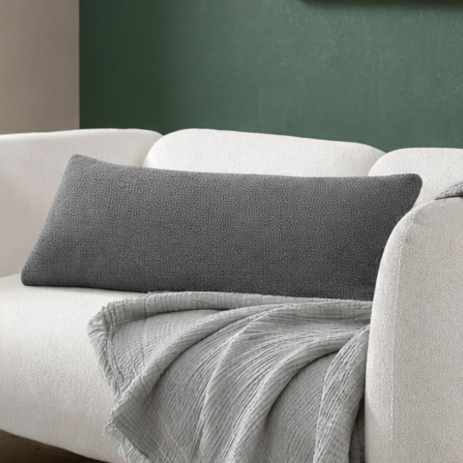 Home Sunday Citizen Snug Lumbar Pillow – Soft Memory Foam Lumbar Throw Pillow, Cozy Body & Sleep Pillow, Washable Cover, Decorative Lumbar…