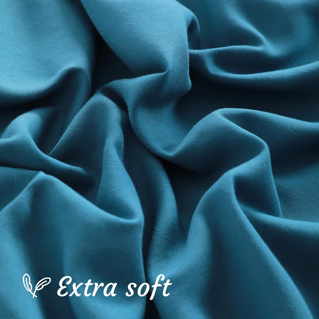 Ntbay King Pillow Cases Set of 2, 2 Pack Brushed Microfiber 20x36 Pillow Cases, Soft, Wrinkle, Fade, Stain Resistant Teal Blue Pillow Cases…