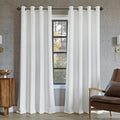 Sun Zero Nordic 2-Pack Theater Grade Noise Reducing Extreme 100% Blackout Grommet Curtain Panel Pair, 52" x 54", White