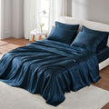 Madisonpark Madison Park Satin Sheets Cal King Size, Luxurious Silky Bed Sheets, Elastic 14" Pocket fits up to 16" Mattress, Wrinkle-Free,…