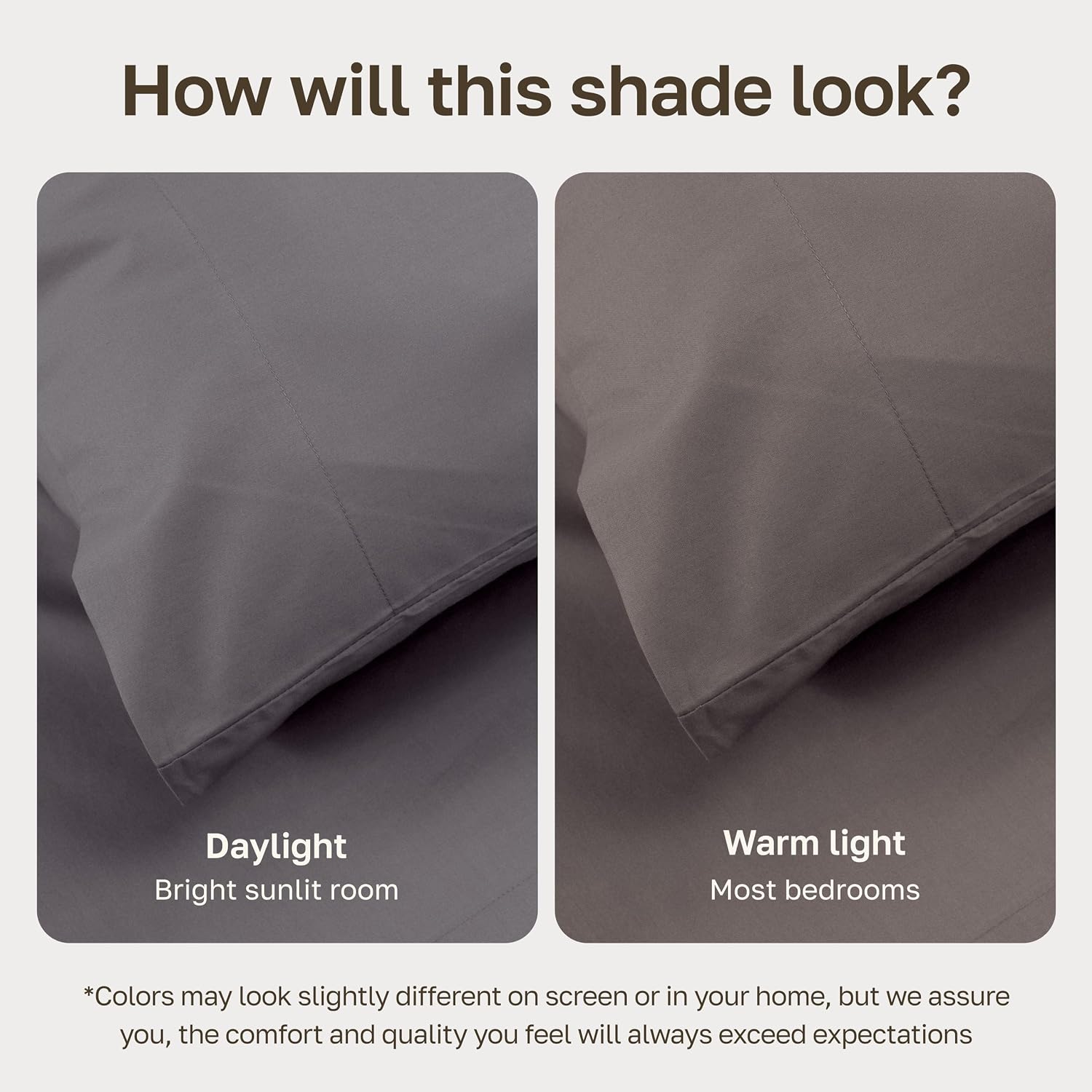 CaliforniaDesignDen California Design Den 100% Egyptian Cotton Pillow Cases Standard Size/Queen Size Set of 2 - Crisp Percale Feel, Soft &…