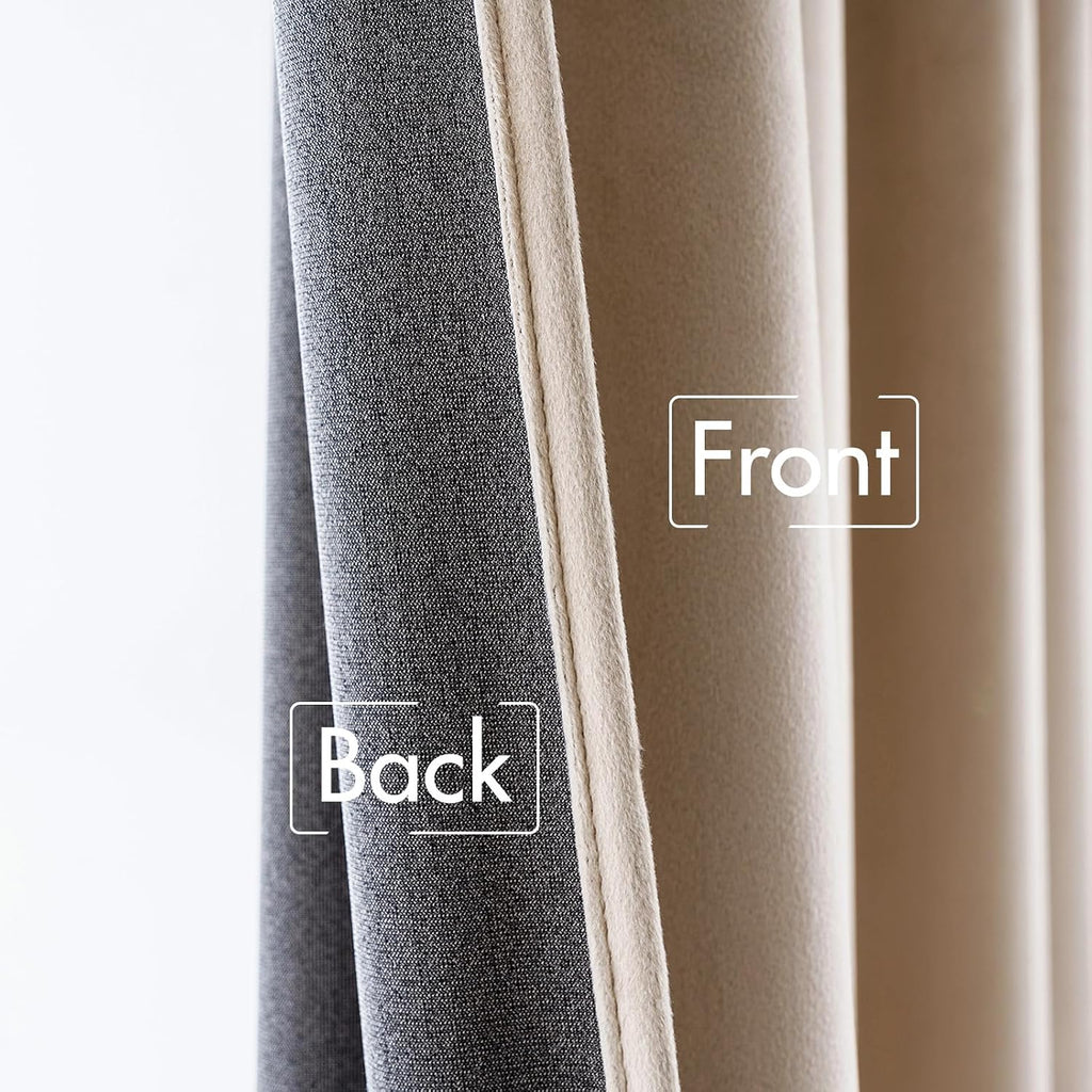 Miulee Velvet Curtains 2 Panels Luxury Blackout Curtains for Bedroom Living Room Thermal Insulated Super Soft Window Drapes Rod Pocket & Ba…