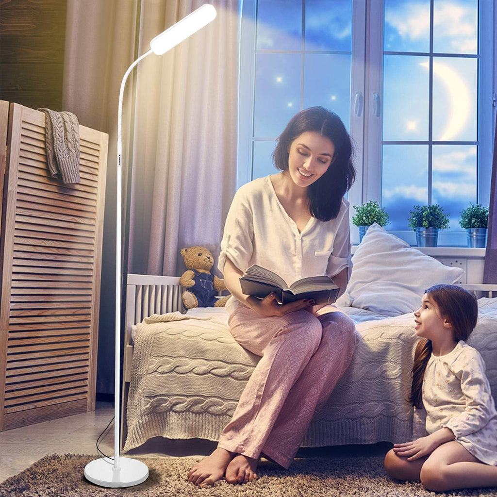 Wio-Mio Floor Lamps, 15w/1000lm Bright LED Floor Lamp with Stepless Adjustable 3000K-6000K Colors and Dimmer, Remote and Touch Control…